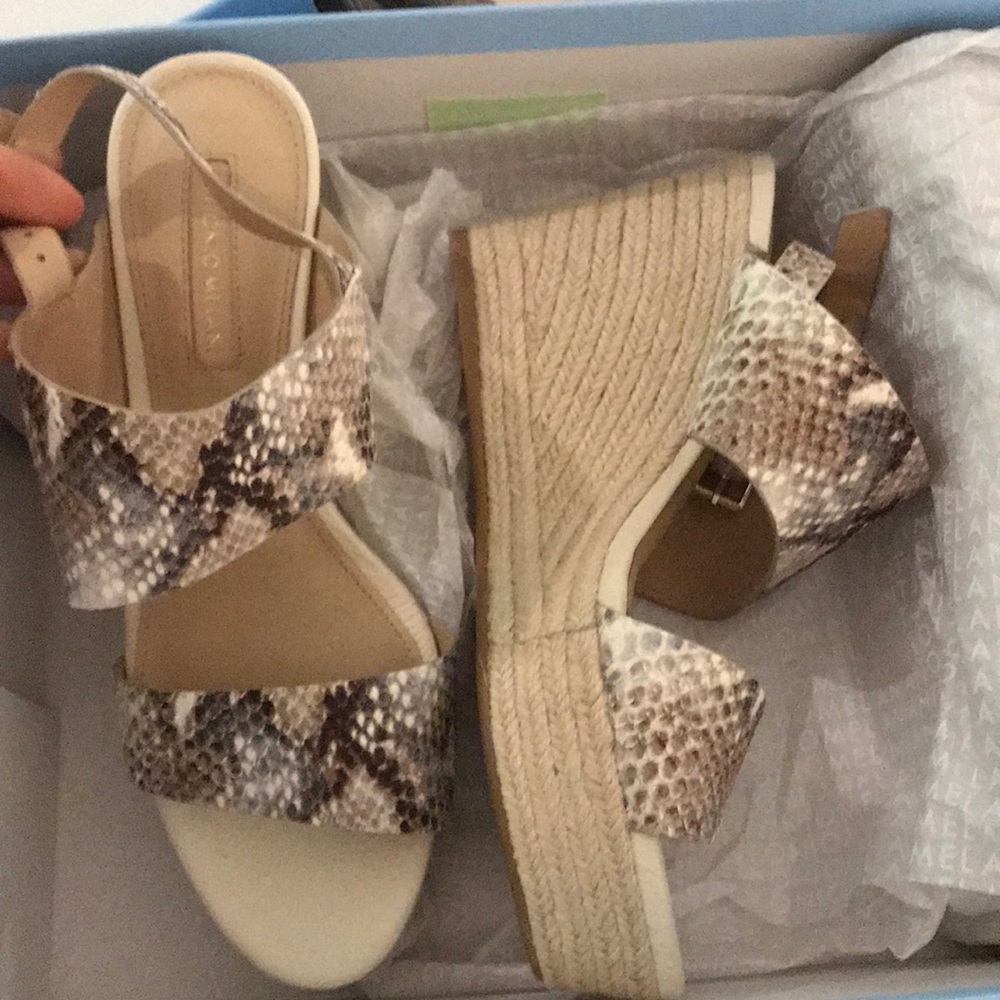 Antonio Melani Pinale Snakeskin Wedges